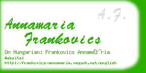 annamaria frankovics business card